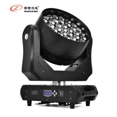 CAIZHI Wholesale Professional Led Stage Lights 37pcs 15w RGBW zoom wash DMX512 DJ DISCO Wedding moving head light